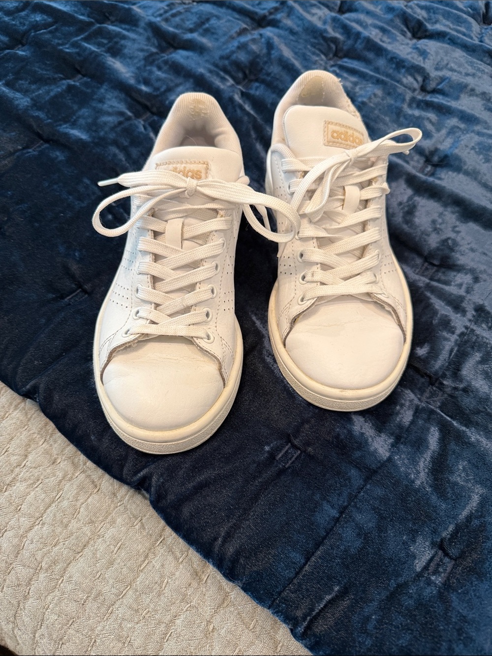 adidas Women's White Low-Top Leather Sneakers